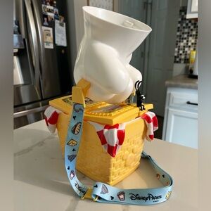 Disney Parks Minnie And Mickey Runaway Railroad Picnic Basket Popcorn Bucket